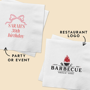 Serviettes en papier personnalisées avec logo, en pure pâte vierge, douces, blanches, 2 plis, excellente absorption, 33*33, 25*25, 40*40, pour restaurants, en sachet - Product Image 4