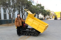 3000kg capacité de chargement 3 tonnes petit électrique Mini Cargo Dumper Truck conduite chenille transporteur véhicule de Transport voiture camion