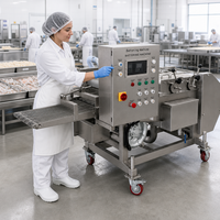 Machine de panification commerciale à immersion pour la production de tempura, de crevettes et d'anneaux d'oignon sur ligne de production en usine