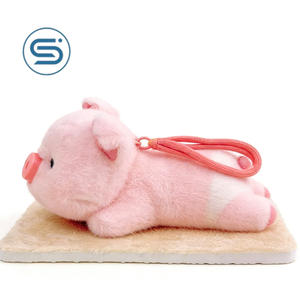 豚のぬいぐるみ ポリエステル繊維構造 柔らかい抱き心地のテクスチャー 耐久性のあるステッチ 詳細な豚のデザイン 子供へのギフト - Product Image 2