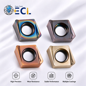 Fresa de carburo de tungsteno de 4 filos y 30 grados de helicidad con hombro cuadrado, fácil de usar, para CNC, cabezal de fresado frontal con otros recubrimientos - Product Image 1