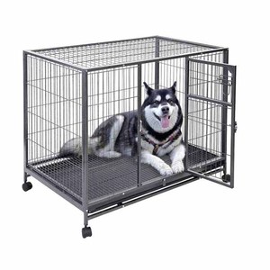 <span class=keywords><strong>Cage</strong></span> entièrement métallique pour chien, dispositif robuste de 36, 42 ou 48 pouces, avec roulettes - Product Image 5