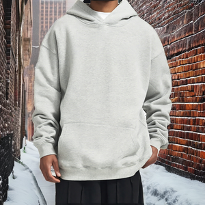 Streetwear Custom Embroidered Heavyweight <b>500</b> <b>Gsm</b> Drop Shoulder <b>Hoodie</b> Blank 100% Cotton Oversized High Quality Windproof - Product Image 2