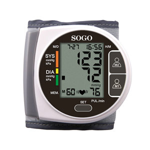 Misuratore di pressione sanguigna digitale da polso Sogo con memoria e modalità doppio utente per uso domestico - Product Image 1