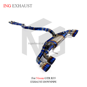 <span class=keywords><strong>ING</strong></span> para Nissan 2008-2022 GTR/3,8 R34 R35 T sistema de escape aleación de titanio Catback válvula de escape control remoto inalámbrico - Product Image 6