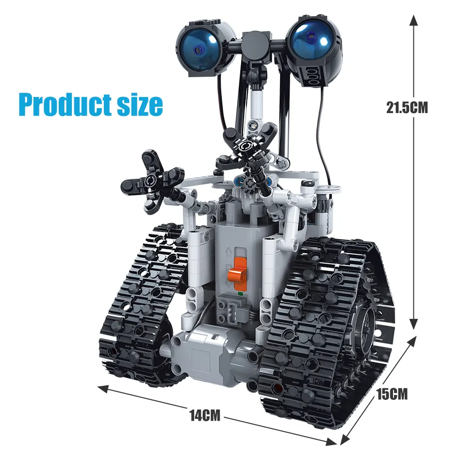 2022 Hot Sale High Tech 408PCS Electronic Toys Remote Control Intelligent Robot DIY Sets Kids Educational Building Blocks Brick