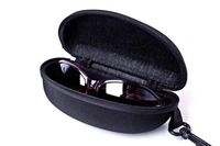 Grand étui de lunettes de soleil en tissu Oxford noir tricoté EVA sac à fermeture éclair étui de lunettes de soleil de sport Simple