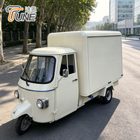 Vente flash : Camion de cuisine électrique à trois roues, cuisine mobile entièrement équipée, remorque de restauration, chariot de vente de style vintage
