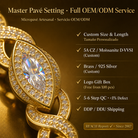 Bracelet chaîne en laiton avec motif œil infini, bijoux sertis de zircone cubique, plaqué or rhodié 14K, maillons infini marquise