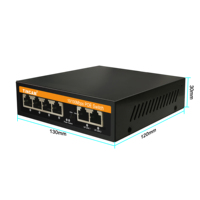 Commutateur PoE TiNCAM TCE-PS4306N6 Mini avec autres ports 10/100M, 48V 52V, bande passante 250M 1G, système CCTV, capacité 0.6G