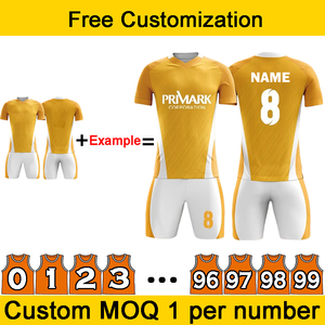 Maillots de football unisexes de haute qualité avec logo personnalisé, motifs et numéros, respirants, à séchage rapide, uniformes de compétition d'équipe - Product Image 3