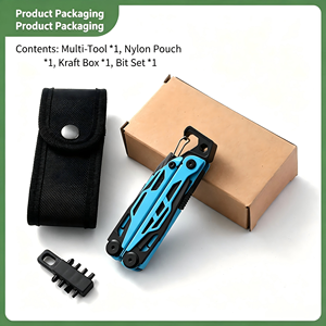 Multifunctional Pliers Stainless Steel <b>Camping</b> <b>Tool</b> with Screwdriver Bits for Outdoor Survival JC002 Green - Product Image 6