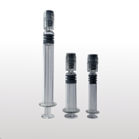 Seringue en verre préremplie de 1 ml avec embout Luerlock, fabriquée avec du tube en verre Schott