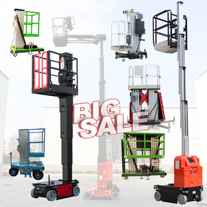 नए 10 मीटर एकल मास्ट टेलीस्कोपिक वन-मैन मचान हाइड्रोलिक मोबाइल पोर्टेबल मैनुअल लिफ्ट होटल बिक्री के लिए - Product Image 2