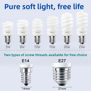 Bombilla LED de Ahorro de Energía en Forma de U <span class=keywords><strong>PHILIPS</strong></span>, Base de Rosca E27, Lámpara de Escritorio Residencial, Diseño en Espiral, Tubo de Luz Descendente Ultrabrillante de 5W/11W - Product Image 4