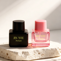 Flacon de parfum en verre carré miniature de 10 ml avec bouchon rond, format voyage portable, conteneur vide pour échantillon de parfum
