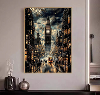 Kit de Peinture Diamant 5D DIY Paysages Urbains d'Europe, Portrait Personnalisé, Motif Carré, Perles en Cristal et Pierres Précieuses, Mosaïque Diamant