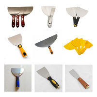 Outil pour cloisons sèches avec manche en bois Couteau à mastic Outil de quincaillerie pour grattoir mural