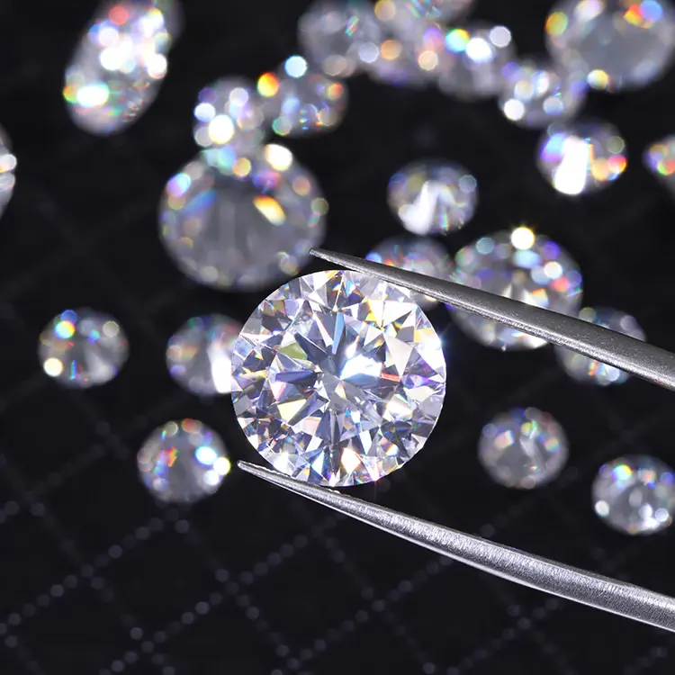 Super Wit Lab Grown Moissanite Stone Diamond Moissanite Prijs Per Karaat Voor Engagement Ring Oorbel Ketting Sieraden