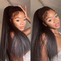 Cheveux humains 100% alignés sur les cuticules vietnamiennes naturelles Kinky Curly Ponytail Extension de cheveux Wrap Around Curly Ponytail Human Hair