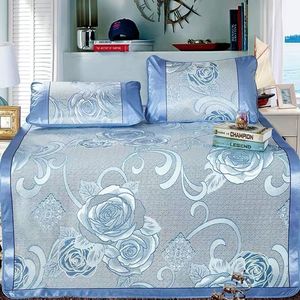 Colchoneta Refrescante de Verano, Plegable, de Seda de Hielo, para Cama Doble de 1.8m, Uso Doméstico, Fibra de Viscosa, Diseño Sólido - Product Image 2