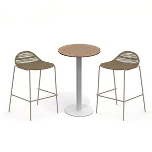 Nordic Rope Rattan aluminum Waterproof Dinning <b>Chair</b> Patio Restaurant Aluminium <b>Stackable</b> Outdoor bar <b>Chair</b> for Garden hotel - Product Image 3