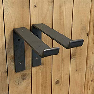Rustic Scaffold Board Heavy Duty <strong>Shelf</strong> Brackets/Shelving Industrial Iron/Steel (Pair) (Type 2-225mm Up) - Product Image 4