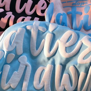 Wholesale Heavyweight Oversized t Shirt Custom 3D Foam Puff Print Men T-Shirt Printing Logo <b>Tshirt</b> for Man Men's Clothing - Product Image 1