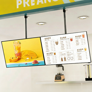 ป้ายไฟ LED แบบแขวนปรับแต่งได้ บางเฉียบ กรอบอะลูมิ<span class=keywords><strong>เ</strong></span>นียมสีดำ รูปทรงสี่เหลี่ยมผืนผ้า สำหรับใช้งานภายในอาคาร - Product Image 3