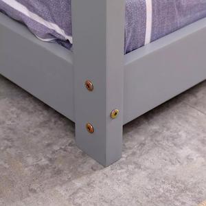 Moderno 3 pies individual de madera maciza gris marco niños casa cama en casa del árbol niño cama estilo de diseño - Product Image 6