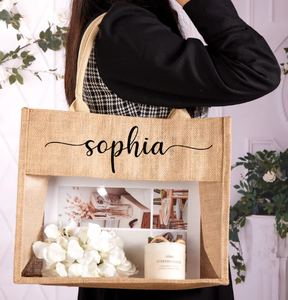 Personalized Custom Bridal Shower Party Gift <strong>Bridesmaid</strong> Tote <strong>Bags</strong> <strong>Wedding</strong> Welcome PVC <strong>Bags</strong> Jute Tote <strong>Bag</strong> <strong>for</strong> Gifts - Product Image 3