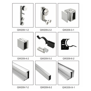 Kit Box Moove Puerta de ducha de <span class=keywords><strong>vidrio</strong></span> Sistema de puerta corrediza de <span class=keywords><strong>vidrio</strong></span> Esquina Pequeño espacio Hotel <span class=keywords><strong>Baño</strong></span> Diseño - Product Image 4