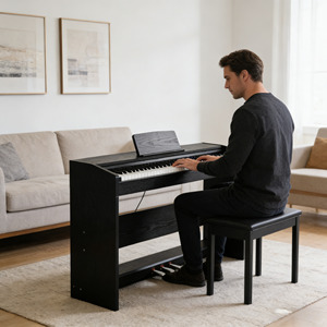 Piano Digital Vertical de 88 Teclas, Estilo <span class=keywords><strong>Teclado</strong></span> Eléctrico, Color Negro, Modelo XH-8801, Precio al por Mayor - Product Image 1