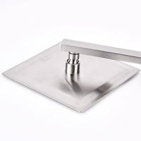 Pommeau de douche pluie, placage argent, polissage, salle de bain, plafond, 11002