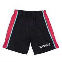 Shorts de basketball pour hommes, taille plus, noir et gris, avec impression numérique personnalisée, respirants, séchage rapide, taille élastique, en polyester, pour le sport