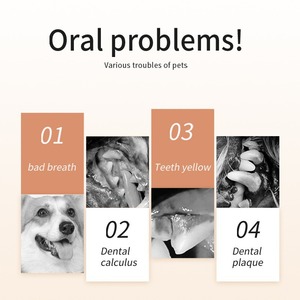 Nueva tela no tejida Spunlace para limpieza bucal de perros, 50 tabletas, toallitas para los dedos para el control de la halitosis de mascotas y la limpieza completa de los dientes - Product Image 2