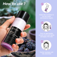 Sérum Crème Visage Double Action à la Mûre ODM/OEM pour Peaux Sèches et Sensibles, Anti-Âge et Anti-Taches Brunes Revitalisant