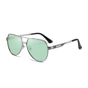 Gafas de Sol Redondas de Metal para Hombre, Gafas de Sol de Moda Personalizadas, Gafas de Sol Polarizadas para Conducir al Aire Libre, Gafas de Visión Nocturna - Product Image 2