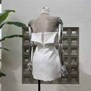 Vestido de <span class=keywords><strong>Boutique</strong></span> para Mujer, Nuevo Diseño, Moderno, Entallado en la Cintura, Color Sólido, Sin Tirantes - Product Image 2