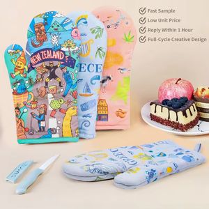 Mitaines de cuisine et gants de four en silicone, blanc uni, pour la pâtisserie - Product Image 4