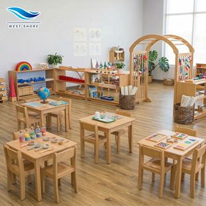 Muebles para Aula Preescolar Montessori, Mesa <span class=keywords><strong>de</strong></span> Actividades para Niños, Gabinete <span class=keywords><strong>de</strong></span> Almacenamiento, Equipo para Guardería, Centro <span class=keywords><strong>de</strong></span> Aprendizaje - Product Image 1