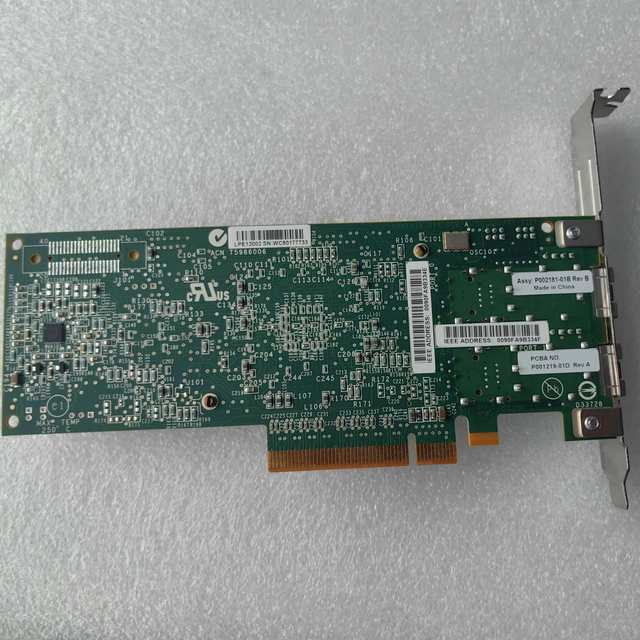 EMULEX LPE12002 Dual-Port 8Gb Fibre Channel PCI-E HBA Network Card 00E0806 Wired Used for Server