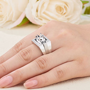 Joyería Artic de Hong Kong, Oro Blanco Sólido de 18K de Alta Calidad para Diamantes Naturales con Corte Brillante de Moda Certificado, Semi-Montura - Product Image 2