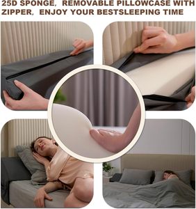 Comfortable extra Large Foam Mattress Wedge Ergonomic <strong>Headboard</strong> Wedge <strong>Pillow</strong> with Big Pocket - Product Image 4