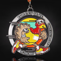 Médailles de fin de course personnalisées en nickel antique moulé sous pression 5K 10K pour événements de course, natation, football, triathlon, cyclisme