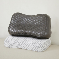 SUPER Neuheit: Schwarzes Kühlendes Gel-Memory-Foam-Konturkissen mit Wabenförmigem PE-Kühlfaser-Kissenbezug, Sommer-Nackenkissen