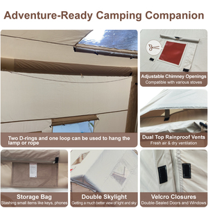 Tenda da <span class=keywords><strong>Campeggio</strong></span> Gonfiabile per Tutte le Condizioni Meteo con Corde Antivento per <span class=keywords><strong>Campeggio</strong></span> in Spiaggia e in <span class=keywords><strong>Montagna</strong></span> - Product Image 2