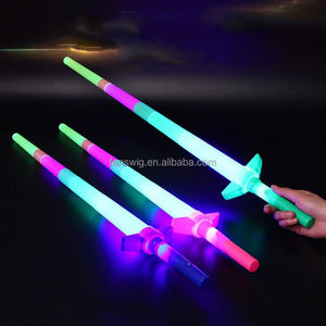 Bâton lumineux LED rétractable en plastique à quatre sections pour le Mardi Gras, <span class=keywords><strong>épée</strong></span> laser, jouets lumineux, accessoires de fête, vente en gros à prix réduit - Product Image 3