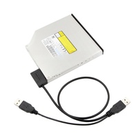 Adaptador G-karve USB a SATA7 +6p para Unidad Óptica de Portátil, SATA a USB, Núcleo de Cobre, 12V, Electrónico