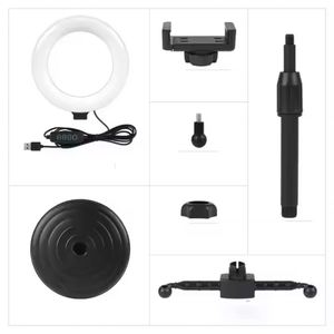Hot Selling 6inch Mini Ring Light Portable Waterproof Dual Phone Live Streaming Stand Card Clip Mounting Clip Card Bed - Product Image 3